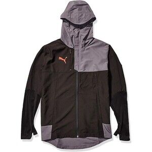 Puma ftbINXT Pro Jacket New Medium Black Gray Full Zip Hooded